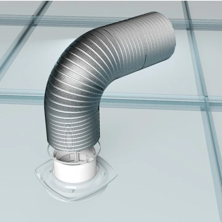 Adjustable exhaust anemostat with flange D125