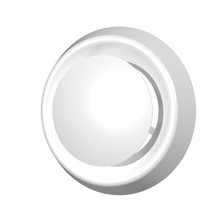 Adjustable inlet-and-exhaust anemostat with flange D160 for ventilation grilles