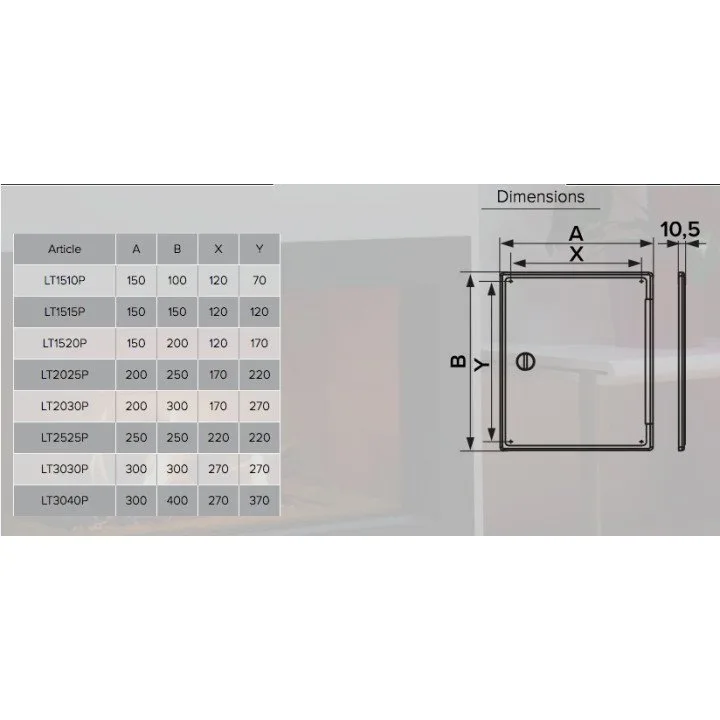 Revizné dvere 150x100 s rúčkou LT1510P cena - Akvavent