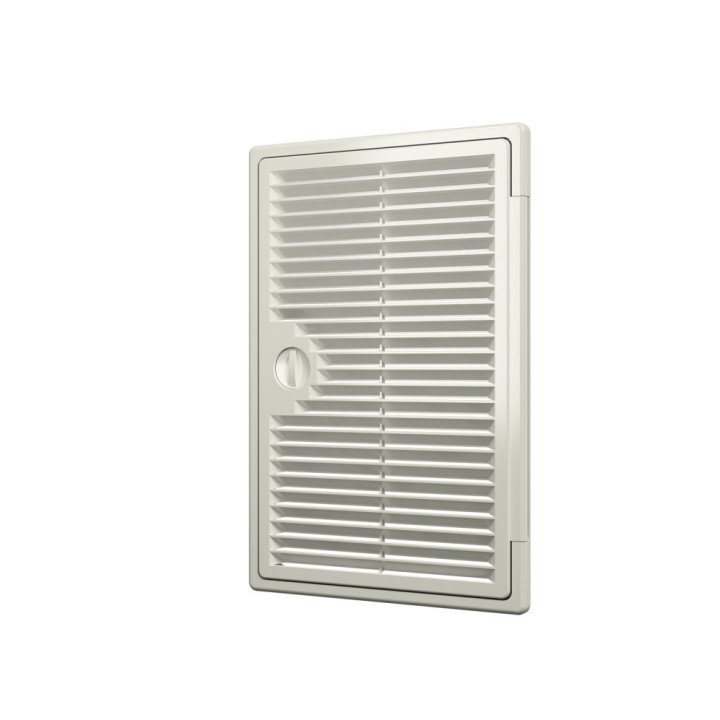 DEKOFOT ventilated revision hatching door with bolt handle, 200x300, plated mounting
