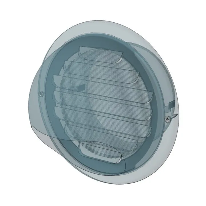 Exhaust wall outlet with flange D150, stainless steel