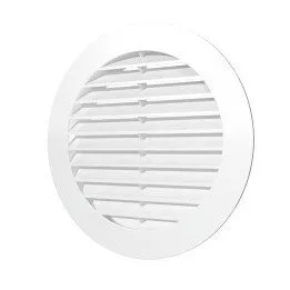 Outside round grill D150 with flange D125, ASA plastic