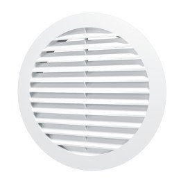 Outside round grill D200 with flange D160, ASA plastic