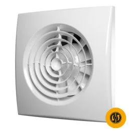 Tichý ventilátor pro koupelnu fi 100 mm s klapkou, AURA 4C, výhodně