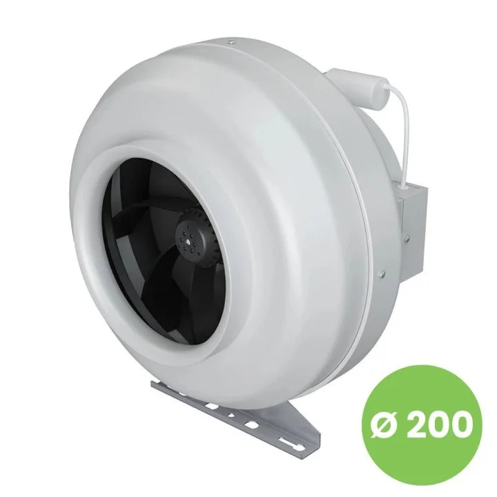 CYCLONE-EBM 200, Műanyag centrífugális csatornás ventilátor levegő bevitelhez és elvezetéshez BB D200