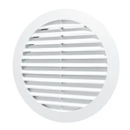 Outside round grill D130 with flange D100, ASA plastic