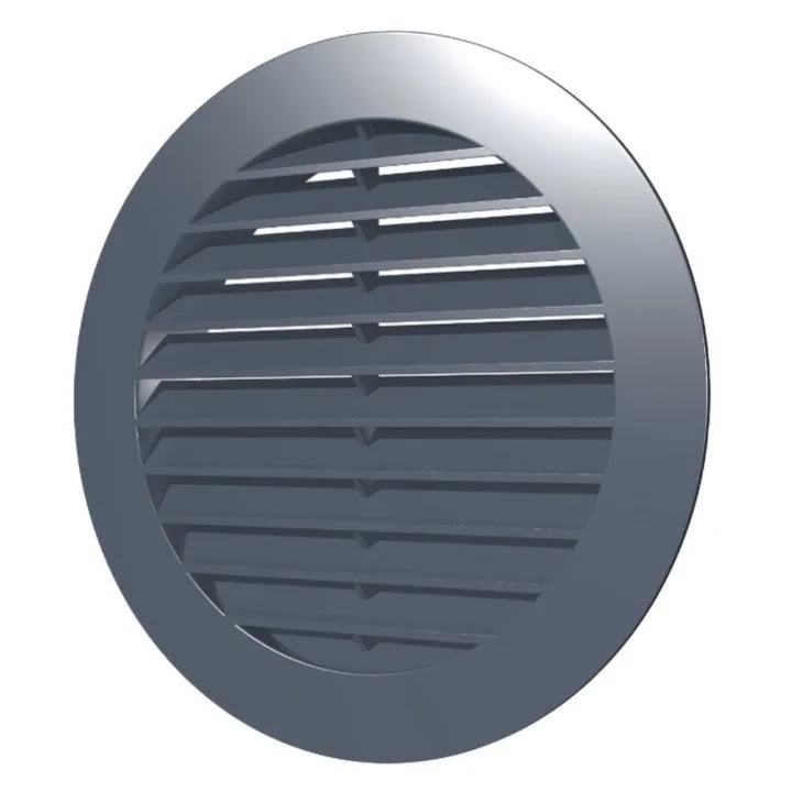 Outside round grill D200 with flange D150, ASA plastic