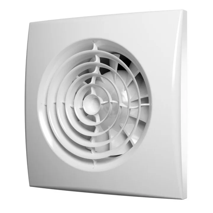 Csendes fürdőszobai ventilátor páratartalom-érzékelővel és időzítővel, 125 mm átmérővel