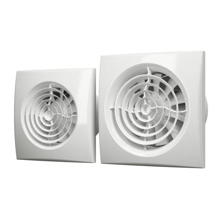 Tichý ventilátor do kúpeľne so senzorom vlhkosti a časovačom 125 mm