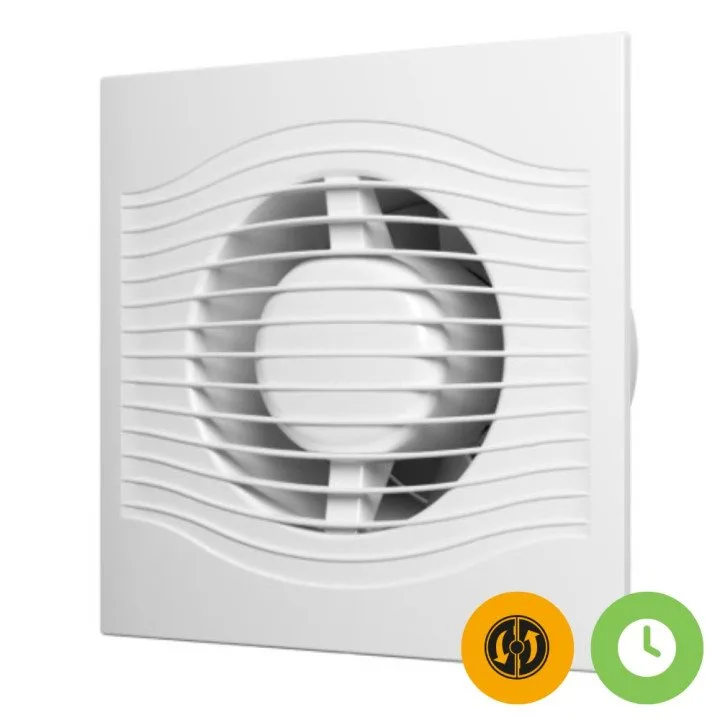 Dobrý ventilátor do kúpeľne 125 mm s časovačom a fotobuňkou