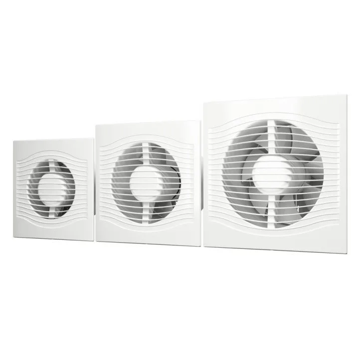Dobrý ventilátor do koupelny 125 mm s časovačem a fotobuňkou