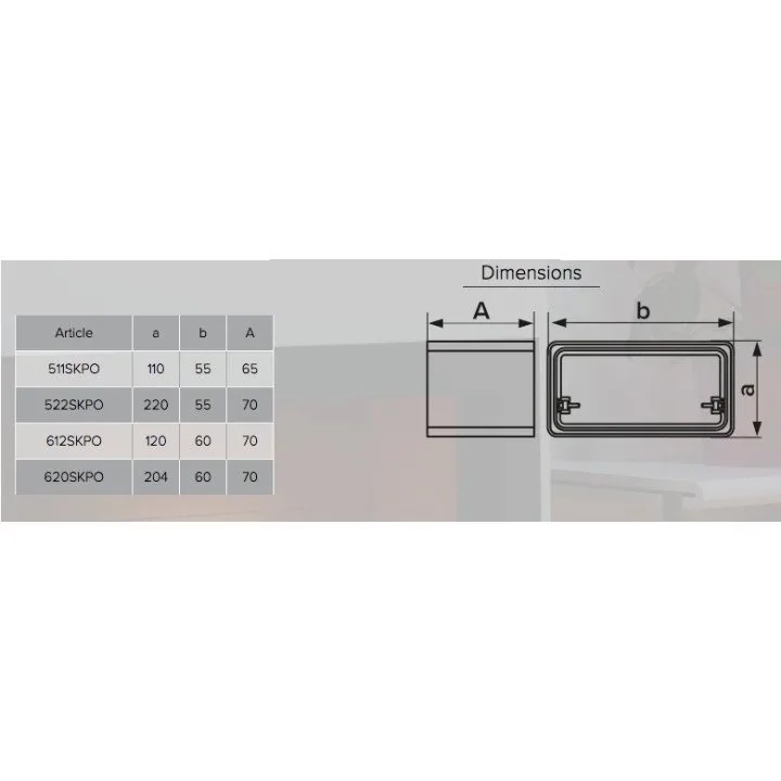 Spojka na pravouhlý kanál s vratnou klapkou 60x120 v potrubnom systéme