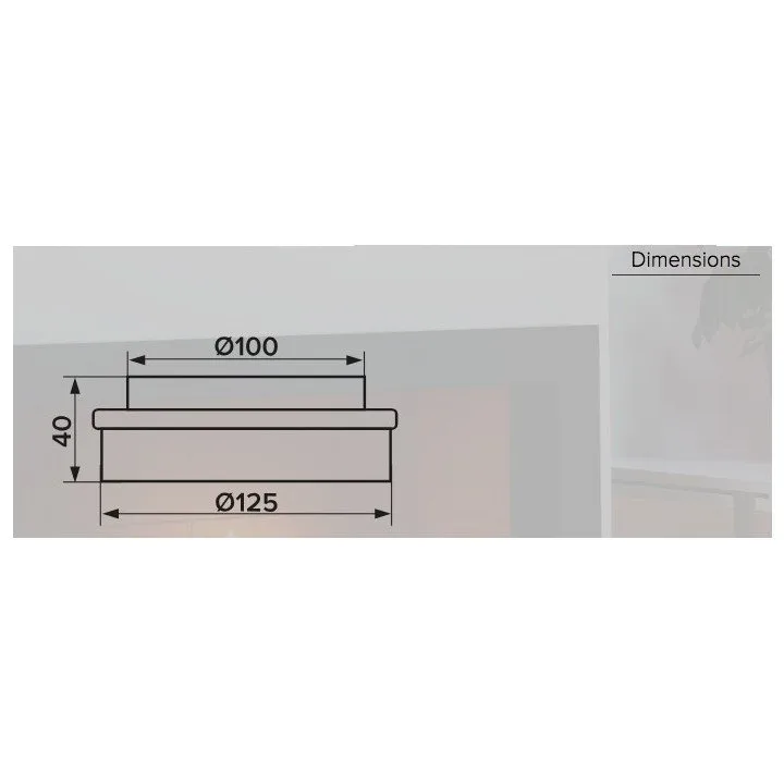 Centrálna spojka pre okrúhle potrubie D100/125 v prehľade produktu