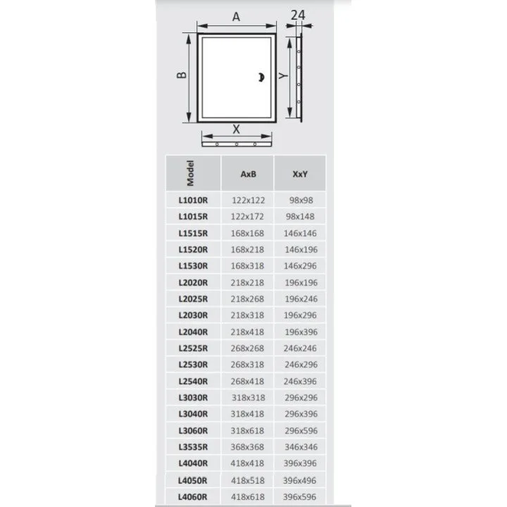 Kryté dvere L2030R 218x318 cena - Akvavent