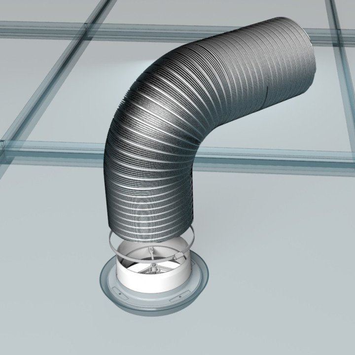 Adjustable inlet-and-exhaust anemostat without flange D100, gallery image 3 of 7