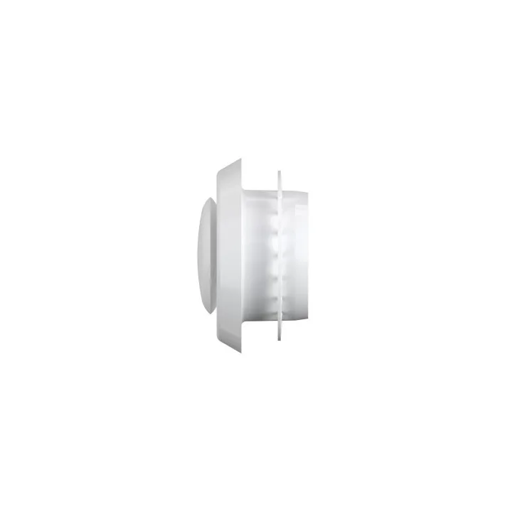 Adjustable inlet-and-exhaust anemostat with flange D160 and locking ring