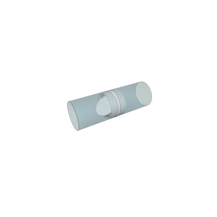 Connector for round ducts with back valve D150