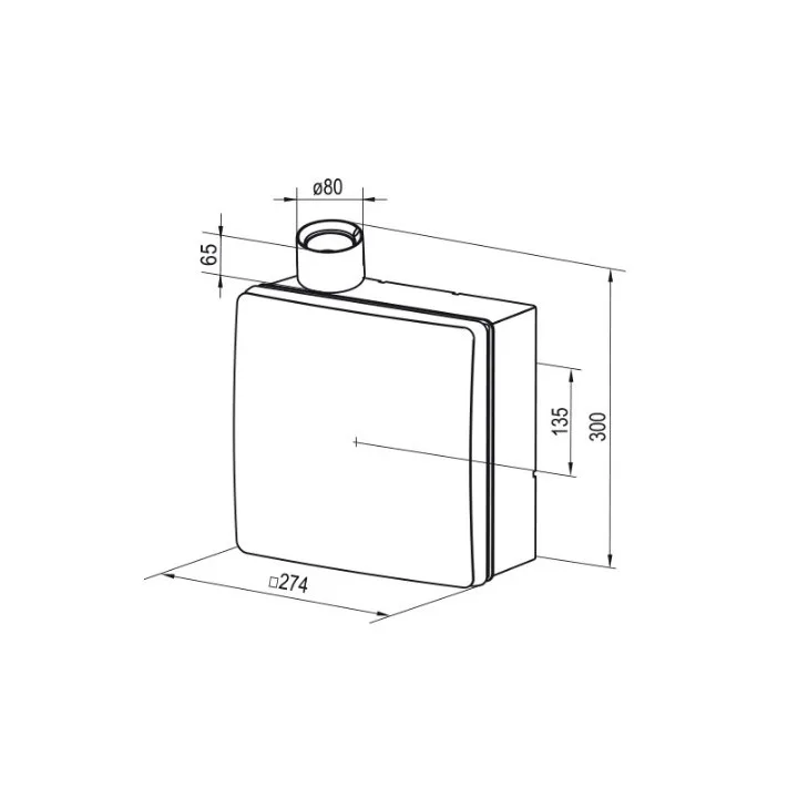 Quiet Radial Fan with Timer and Switch SIKU VNV 1B KV TR for Ventilation Systems