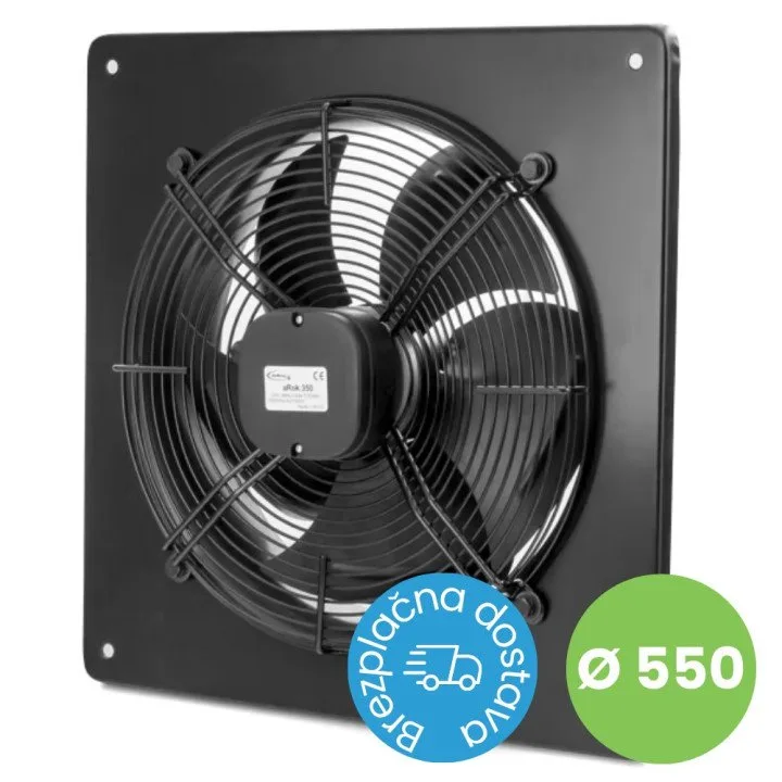 Vysokovýkonný stropný priemyselný axiálny ventilátor 550 mm