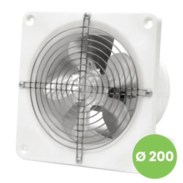 Průmyslový nástěnný ventilátor fi 200 pro menší užitné prostory