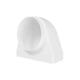 90° connector between rectangular duct 220x90mm and D150 mm pipe