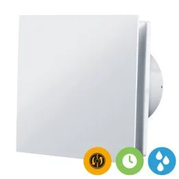 Elegantný kúpeľňový ventilátor so zatvoreným panelom