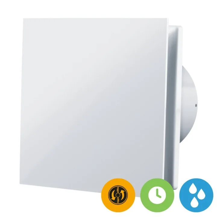 Elegáns fürdőszobai ventilátor zárt panellel