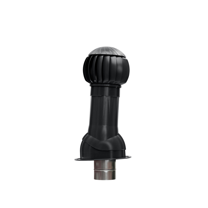 RRTV+S 160 Black – strešná ventilačná sada