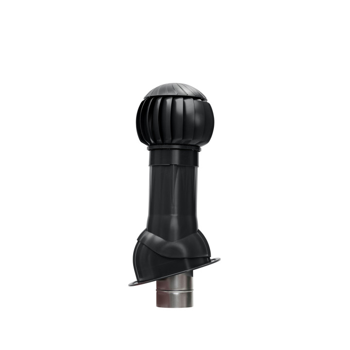 RRTV+S 160 Black – strešná ventilačná sada