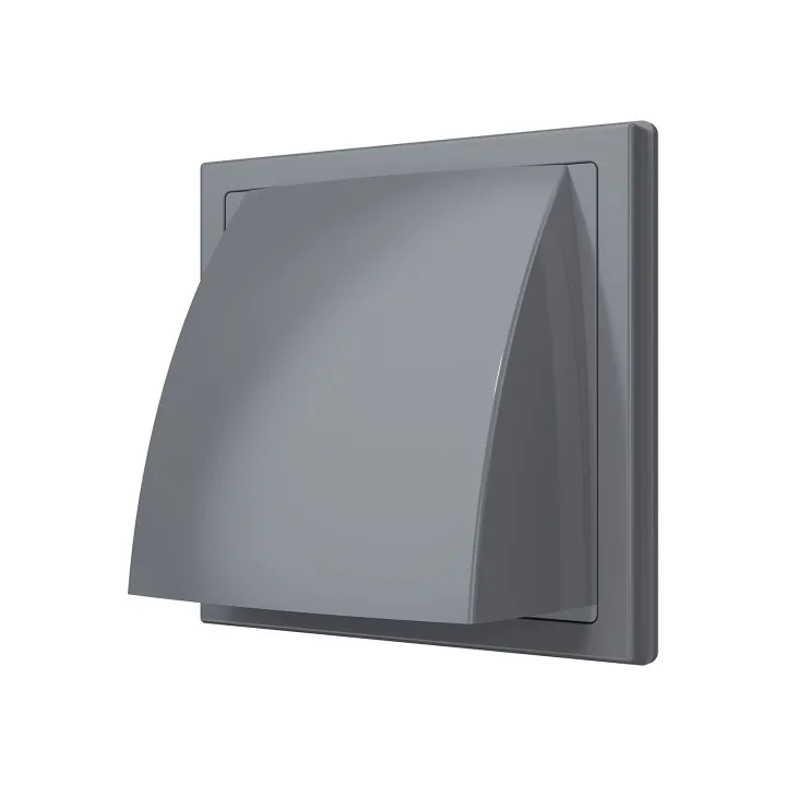 Větrací mřížka s klapkou 150x150 a s přírubou D100 - Akvavent