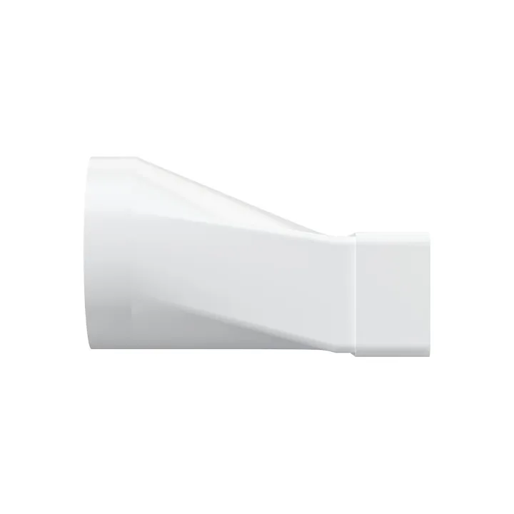 Eccentric connector between rectangular duct 60x120 and round duct D100