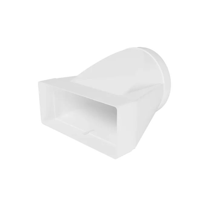 Excentrický spojník medzi obdlžníkovou trubkou 220x90 mm a D150 mm trubkou