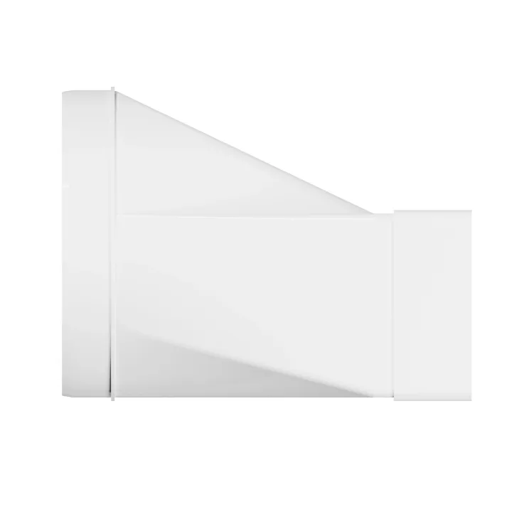 Excentrický spojník medzi obdlžníkovou trubkou 220x90 mm a D150 mm trubkou