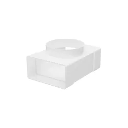 T-joint between rectangular ducts 60x120 and flanged air distributor D100