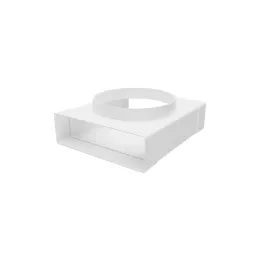 T-joint between rectangular ducts 60x204 and flanged air distributor D160