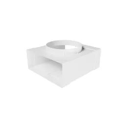 T-idom téglalap alakú csőhöz 220x90mm és D150 mm légosztóval, peremmel | 922TF15P
