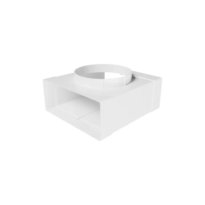 T-idom téglalap alakú csőhöz 220x90mm és D150 mm légosztóval, peremmel | 922TF15P