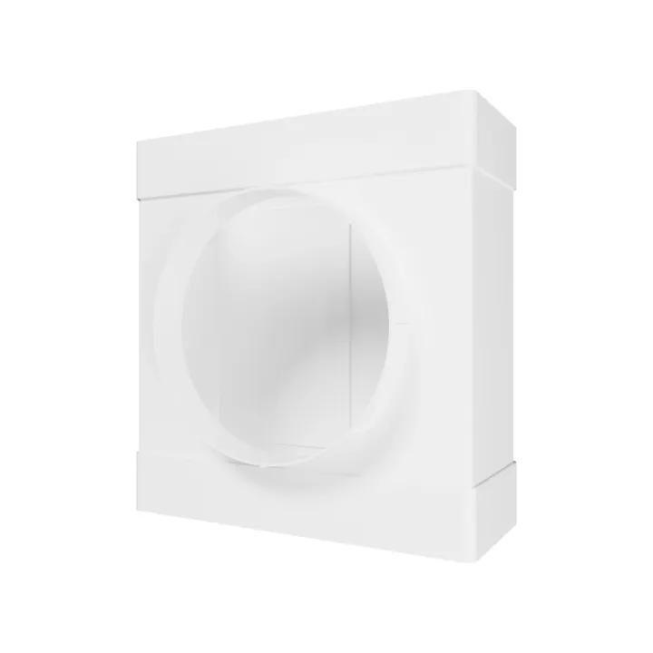 T-idom téglalap alakú csőhöz 220x90mm és D150 mm légosztóval, peremmel | 922TF15P