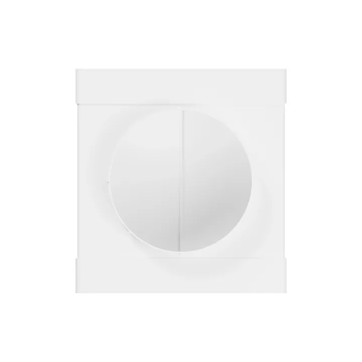 T-idom téglalap alakú csőhöz 220x90mm és D150 mm légosztóval, peremmel | 922TF15P