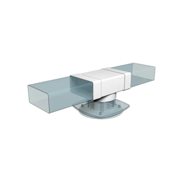 T-idom téglalap alakú csőhöz 220x90mm és D150 mm légosztóval, peremmel | 922TF15P