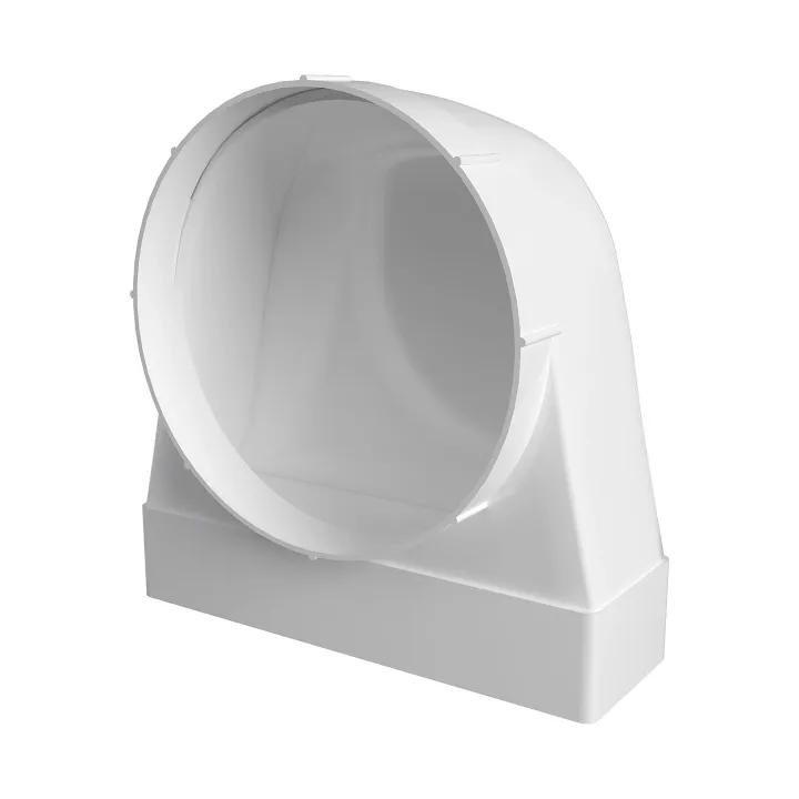 90° connector between rectangular duct 60x204 and flanged air distributor D160