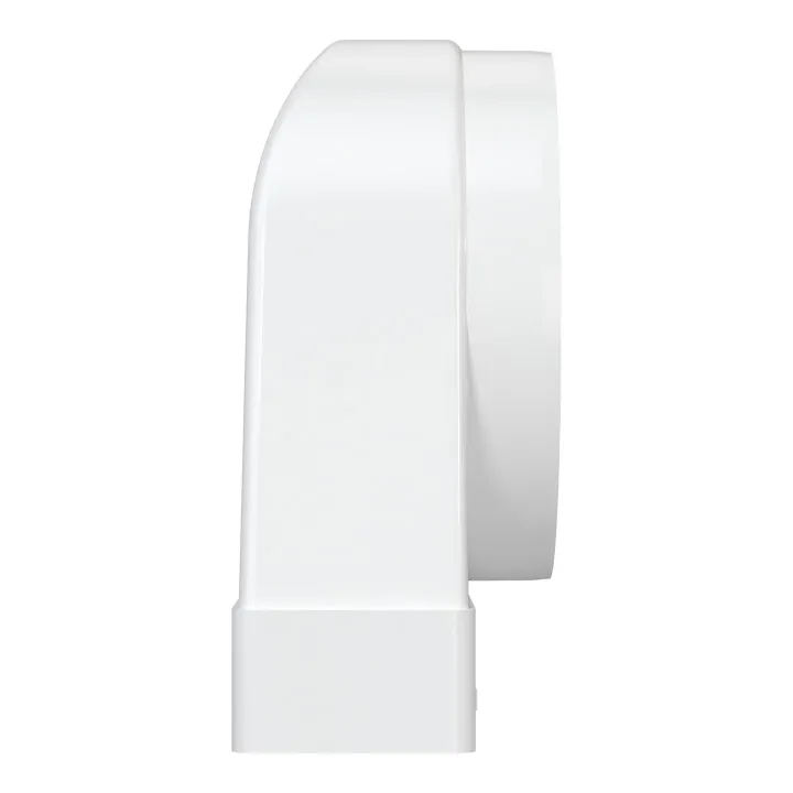 90° connector between rectangular duct 60x204 and round duct D100