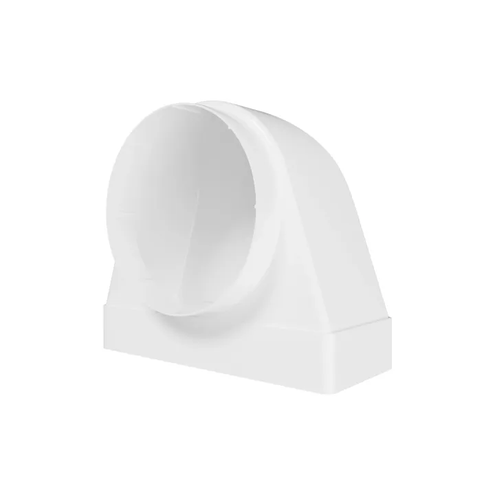 90° spojka mezi obdélníkovým kanálem 220x90mm a D150 mm trubkou