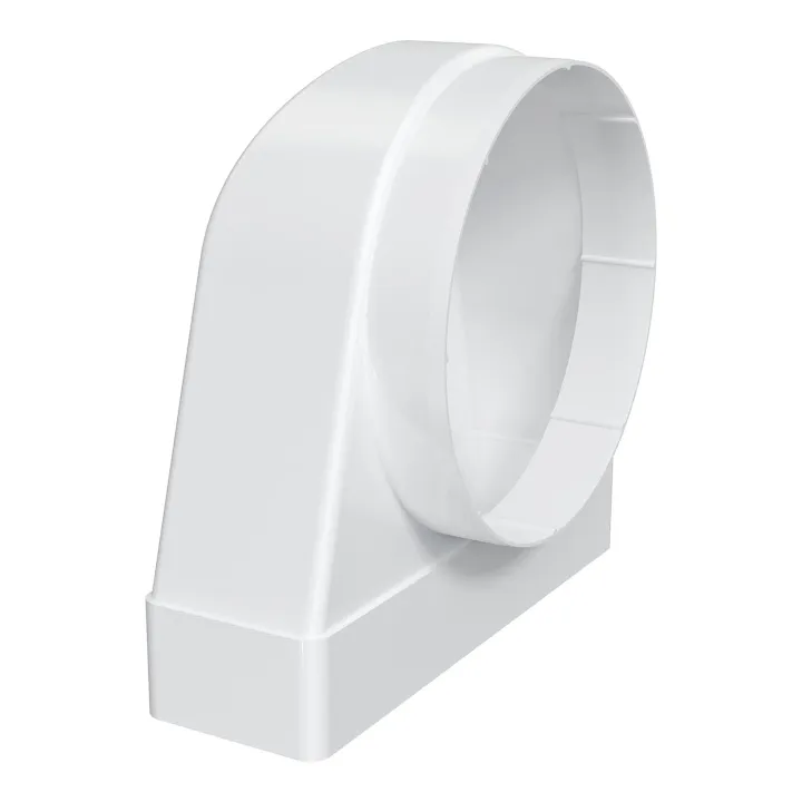 90° connector between rectangular duct 60x204 and round duct D160