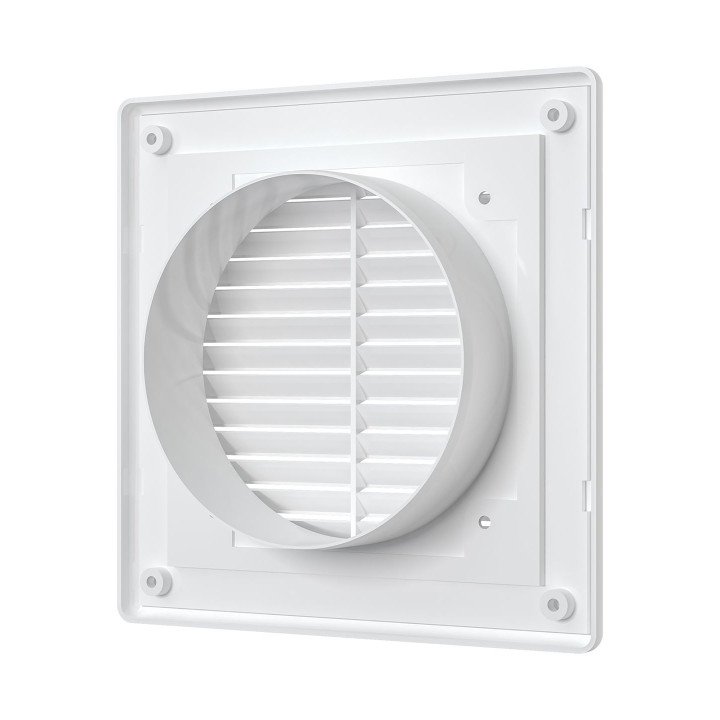 1515R10F, Supply and Exhaust grill 150x150 with flange D100