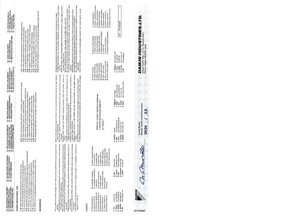 Daikin MCK55W - RoHS declaration of conformity