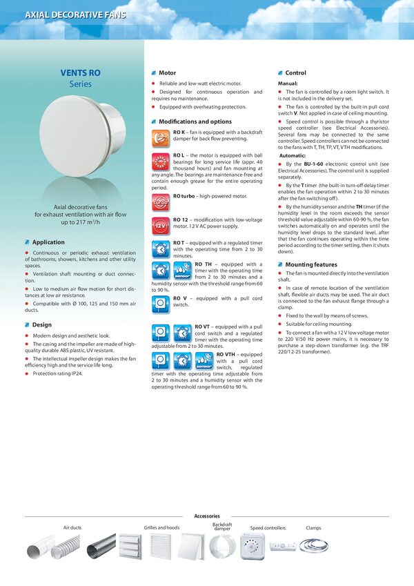 VENTS RO 100 TH - technical datasheet