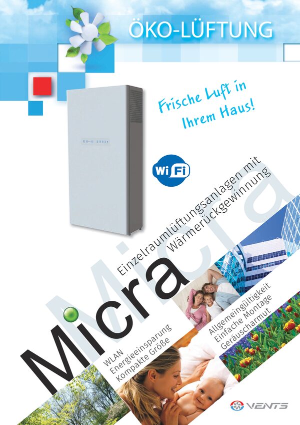 VENTS Micra 200 E ERV WiFi - Adatlap