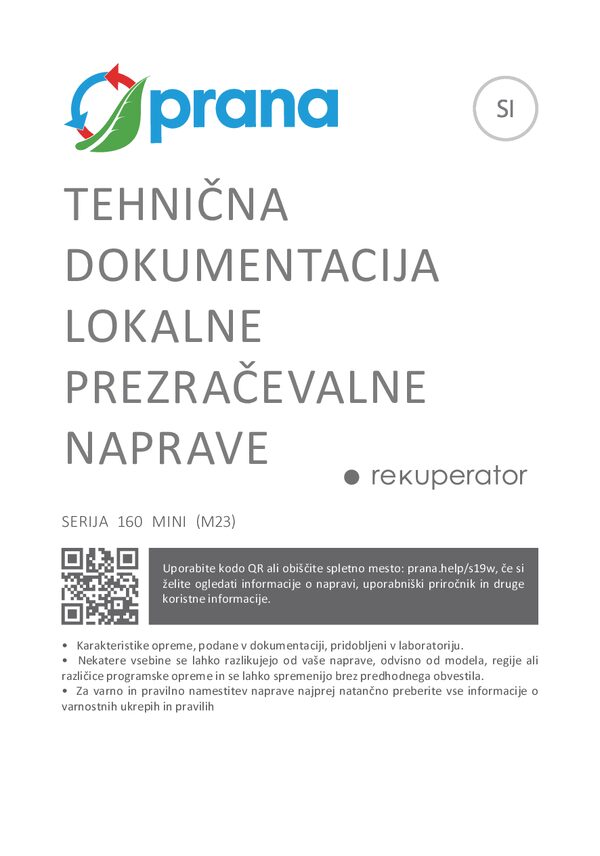 PRANA 160 Mini ERP / ERP PRO – Műszaki adatlap